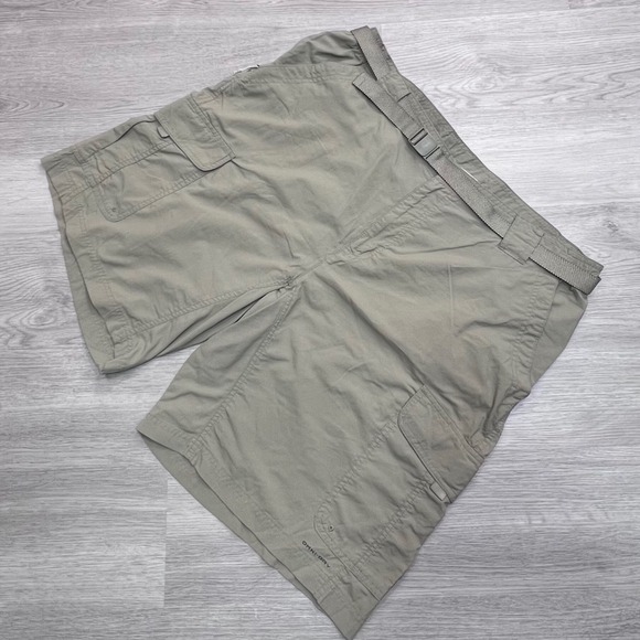 Columbia Other - Columbia Titanium Omni-Dry Mens XL Cargo Shorts Khaki Tan Hiking Utility Belted